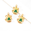 20Pcs Light Gold Alloy Enamel Pendants ENAM-YW0001-48B-1