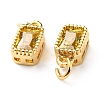 Real 18K Gold Plated Brass Inlaid Cubic Zirconia Charms ZIRC-L100-075G-06-3