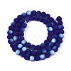 Frosted Opaque Glass Beads Strands GLAA-T032-P6mm-MBB03-2