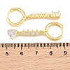Brass Micro Pave Cubic Zirconia Hoop Dangle Earrings KK-CBA8324-07G-02-5