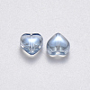 Transparent Spray Painted Glass Beads X-GLAA-R211-02-D04-2