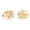 Rack Plating Alloy Enamel Pendants FIND-A040-05A-G-3
