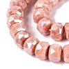 Anti-Tarnish Electroplate Glass Beads Strands GLAA-T025-10mm-11F-4