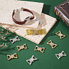 16Pcs 2 Colors Alloy Rhinestone Buckle JEWB-WR0001-04-5