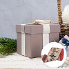 1 Roll Printed Polyester Imitation Burlap Ribbons OCOR-GO0001-08-6