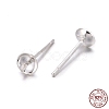 925 Sterling Silver Stud Earring Findings STER-K167-027B-S-2