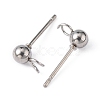 Non-Tarnish 304 Stainless Steel Stud Earring Findings STAS-G012-2-2