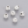 Brass Textured Beads KK-B208-S-1