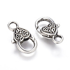 Tibetan Style Heart Lobster Claw Clasps LF014Y-NF-2