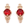 Brass Pave Faceted Glass Connector Charms FIND-T070-03E-1