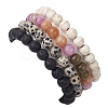 4Pcs Constellation 8mm Round Natural Dalmation Jasper & White Jade Imitation Tourmaline BJEW-JB10640-5
