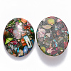 Synthetic Gold Line Imperial Jasper Cabochons G-R457-02D-2