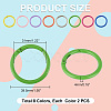 16Pcs 8 Colors Spray Painted Alloy Spring Gate Rings FIND-PH0009-67-2