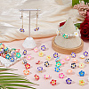 80Pcs Handmade Polymer Clay 3D Flower Plumeria Beads CLAY-DC0001-18A-4