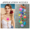 5Pcs Spray Painted Natural Scallop Shell Big Pendants SSHEL-TA0001-24-6
