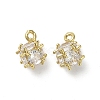 Brass Pave Cubic Zirconia Pendants KK-B142-11G-02-1