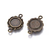 Tibetan Style Link Cabochon Bezel Settings LS-TIBEP-0578-AB-LF-2
