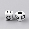 Opaque Acrylic Beads X-SACR-Q188-02G-2