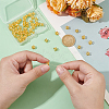 60Pcs Rack Plating Flower Brass Beads FIND-UN0016-26-5