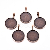 Alloy Pendant Cabochon Settings X-PALLOY-2419-R-FF-1