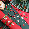 Christmas Theme DIY Glass & Plastic Beads Bracelet Making Kits DIY-SC0028-18-4