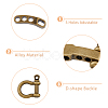 12Pcs Tibetan Style Alloy D-Ring Anchor Shackle Clasps FIND-FH0008-01-4