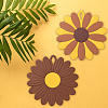 2Pcs 2 Style Flower Silicone Hot Pads AJEW-GF0011-17B-3