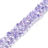 Transparent Electroplate Glass Beads Strands EGLA-F160-01B-1