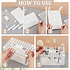 Plastic Cosmetic Brush Storage Stands MRMJ-WH0070-34C-3