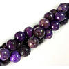 Natural Lepidolite/Purple Mica Stone Round Bead Strands G-L144-8mm-01-3