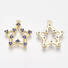 Brass Cubic Zirconia Pendants KK-T038-505E-2
