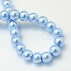 Baking Paint Pearlized Glass Pearl Round Bead Strands HY-Q003-4mm-24-4