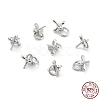 Rhodium Plated 925 Sterling Silver Peg Bails STER-Z001-013P-5