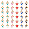 60Pcs 6 Colors Golden Tone Alloy Enamel Beads ENAM-AR0001-53-1