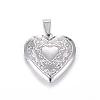 Tarnish Resistant 316 Stainless Steel Locket Pendants STAS-N0016-03P-1