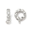 Brass Micro Pave Clear Cubic Zirconia Tube Bails KK-A254-02B-P-1
