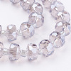 Electroplate Glass Beads Strands X-EGLA-E051-PL8mm-B03-3