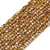 Electroplate Glass Beads Strands GLAA-Q105-03-06-1