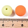 Rubberized Style Imitated Silicone Acrylic Beads MACR-T048-01B-07-3