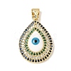 Brass Micro Pave Cubic Zirconia Pendants KK-H267-002G-02-1