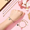 10Pcs 2 Colors 304 Stainless Steel Paperclip Chain Bracelets BJEW-YW00013-01-5
