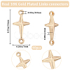 40Pcs Brass Connector Charms KK-BBC0010-15G-2