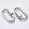 Tarnish Resistant 304 Stainless Steel Screw Carabiner Lock Charms LS-STAS-N087-25B-01-2