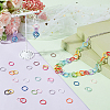 PandaHall Elite 225Pcs 15 Colors SPray Painted Zinc Alloy Jump Rings FIND-H0010-91B-5