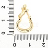 Brass Micro Pave Clear Cubic Zirconia Pendant Cabochon Settings KK-Q794-02B-G-3