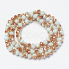 Electroplate Opaque Solid Color Glass Beads Strands EGLA-A034-P6mm-J-3