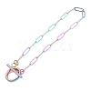 Ion Plating(IP) 304 Stainless Steel Paperclip Chain Bracelets BJEW-O186-02MC-1
