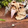 SUNNYCLUE Natural Rose Quartz Cone Dowsing Pendulums G-SC0002-22D-4