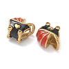 304 Stainless Steel Enamel Pendants STAS-K330-19G-2