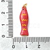 Brass Enamel Pendants KK-H092-08G-02-3